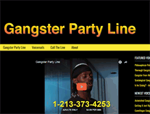 Tablet Screenshot of gangsterpartyline.com